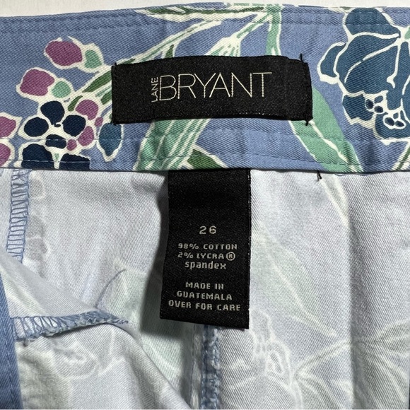 Lane Bryant Periwinkle Blue Floral Skirt SZ 28 - Picture 3 of 9